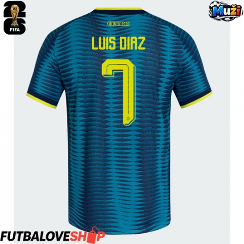 Dres Kolumbia Luis Diaz #7 Preč MS 2026 Krátky Rukáv